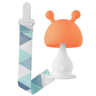 Прорезыватель силиконовый на держателе Mushroom Roxy-Kids RST-001-O 1